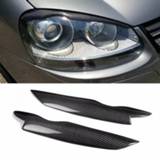 👉 Hoofdlamp carbon fiber Car Headlight Head Light lamp Eyebrow Sticker Decoration Cover Trim for Golf 5 MK5 2006-2009