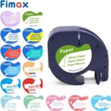 👉 Labelmaker plastic Fimax 91200 91201 Compatible for DYMO LetraTag Tape 12267 Label Maker 91203 16951 Fabric 18771