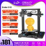 👉 CREALITY 3D Ender-3 V2 Mainboard with silent TMC2208 stepper drivers 4.3 Inch Touch Lcd Carborundum Glass Bed 3D Printer