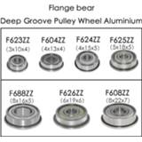 👉 Bearing aluminium 10pcs Flange Ball Bearings F604ZZ F623ZZ F624ZZ F625ZZ F684ZZ F688ZZ 3D Printers Parts Deep Groove Pulley Wheel Part