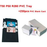 👉 Inkjetprinter wit PVC 1PC Tray card for Epson T50 T60 P50 R260 R270 R280 R290 inkjet printer ID + 230PCS Blank White