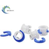 Shoe wit blauw plastic 10set White Bowden Tube Clamp Blue Pipe Horse Clip Fixed 6mm 3D Printers Parts Coupling Collet Part Accessories 2
