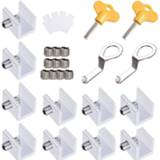 👉 Stoppertje alloy kinderen 10 Pcs Adjustable Sliding Window Locks Aluminum Door Stopper Security Lock Frame Office Kids