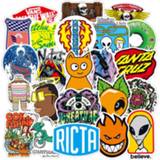 👉 Bike PVC 100Pcs DIY Stickers brand Cartoon Waterproof Children Mixed Toy Vsco Sticker for Skate Trunk Motorcycle wallpaper