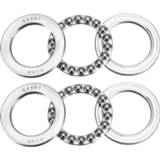 👉 Bearing steel Uxcell 2pcs 51107 Single Direction Thrust Ball Bearings 35mm x 52mm 12mm Chrome