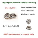 👉 Bearing steel 10pcs high speed WH Dental Handpiece flange SFR144TLZWN 3.175*6.35*7.6*2.78 stainless hybrid ceramic ball 2.78mm