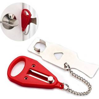 👉 Stoppertje Portable Door Safety Latch Lock Metal Home Room Hotel Anti Theft Security Travel Accommodation Stopper Hardware