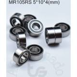 👉 Bearing rubber steel MR105RS 5*10*4(mm) 10pieces sealed free shipping ABEC-5 chrome miniature hardware Transmission Part