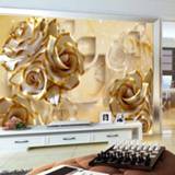 👉 Sofa rose European Style 3D Stereo Jade Carving Photo Murals Wallpaper Living Room TV Background Wall Cloth Papel De Parede 3 D