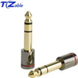 👉 Headphone goud Hifi 6.35 Headphones Jack 6.5mm Male To 3.5mm Female Audio Adapter Gold Plated Stereo Microphone Earphone Connector