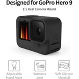 👉 Lens zwart silicone Case for GoPro Hero 9 Hero9 Black Protective Housing Shell Cover + Cap Action Camera Accessories