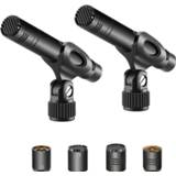 👉 Pencil foam Neewer 2-Pack Stick Condenser Microphone with Interchangeable Omni, Cardioid and Super Capsules, Windscreen