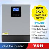 👉 Inverter Y&H 3000W 24V Pure Sine Wave Off Grid Hybrid Built-in PWM Solar Charge Controller