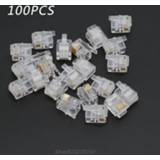 👉 F-connector 100pcs RJ12 6P6C Modular Cable Head Telephone Connectors Crystal Plugs Jy29 20 Dropship