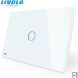 👉 Lichtschakelaar LIVOLO US C9 Standard Touch Screen Wall Light Switch,2 Ways Cross Through Control,Crystal Glass Panel,Up Donw Stair