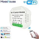 👉 2 Way Mini Wifi Smart Light Switch Diy Module Smart Life/Tuya APP Wireless Remote Control Works with Alexa Echo Google Home