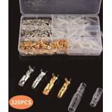 👉 F-connector 240Pcs 3.5mm/320Pcs 4mm Car Auto Motorcycle Bullet Terminal Male Female Wire Crimp Connectors +Insulation Sheath