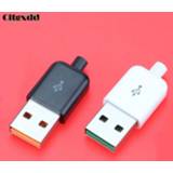 Adapter socket zwart wit plastic Cltgxdd 1PCS DIY USB 2.0 Connector Plug A Type Male 4 Pin Assembly Black White Shell For Data Connection