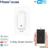 👉 Lichtschakelaar 3 Way WiFi Smart Light Switch Control APP remote works with Alexa and Google Home No Hub Required