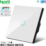 👉 Switch Igreli Wifi Wall Touch 1/2/3 Gang 1 Way Wireless Smart Switches Tuya Or Evelink Support Home For Alexa Google