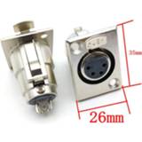 👉 F-connector 2 PCS metal 4 pin FEMALE XLR Chassis Mounted Socket panel Connectors