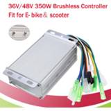 👉 Bike 36V/48V 350W Brushless Controller For E- Scooter With/Without Hall Motor Electronic 10.5 x 6.5 3.5 cm Sensors