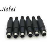 10pcs Mini DIN Male Plug 3pin 4pin 5pin 6pin 7pin 8pin 9pin Inline Audio AV Connector DIY Parts for Chassis Cable Mount