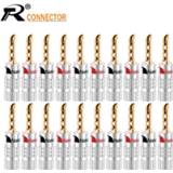 👉 Luidspreker goud 20PCS Nakamichi Banana plug 24K Gold Plated Copper BFA 4mm connector Male Speaker