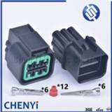 Hoofdlamp 1 Set 6 Pin 090 Oxygen Sensor Automotive Waterproof Connector Headlamp Fog Lamp Plug PB625-06027 PB621-06020 for HYUNDAI KIA