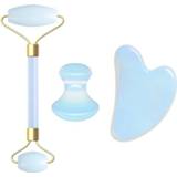 👉 Gouache senioren Natural Opal Facial Massage Roller Scraper Set Stone Massager For Face Gua Sha Anti Wrinkle Tools