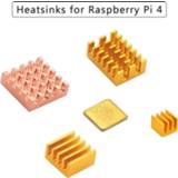 👉 Radiator alloy Raspberry Pi 4 Heat Sink Copper Aluminum Cooling Pad Metal Passive Heatsinks for Model B