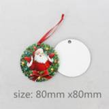 👉 Hanger MDF 30pcs/sublimation blank heat transfer printing Christmas decoration pendant two-sided new DIY gifts 30pcs/lot