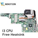 👉 Moederbord NOKOTION 615849-001 605903-001 motherboard for HP G62 G72 CQ62 with heatsink COMPATIBLE 597674-001 597673-001 free i3