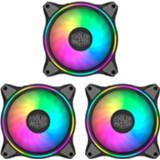 👉 Radiator Cooler Master MF120 HALO 12cm 4-Pin PWM 3 Cooling Fans Computer PC Case Chassis Gorgeous Lighting 3-Pin ARGB