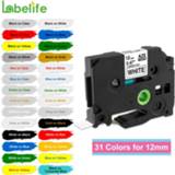 Labelprinter Labelife TZe-231 12mm 31 Colors TZ TZe Laminated Tape 231 Compatible Brother P-Touch for Label Printer,Label Maker