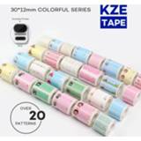 👉 Labelprinter Kze 30*12mm Various models Cute Thermal Label Roll Typeable Washi Tape lovely mark sticker for EQ11 mini printer