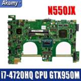 👉 Moederbord Akemy G550JX Laptop motherboard Mainboard For Asus N550JX N550JV G550J N550J i7-4720HQ CPU GTX950M/2G