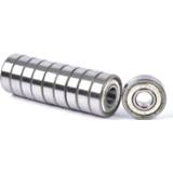 👉 Shaft zilver steel 10pcs/lot ABEC 7 608ZZ Shafts Bearings Roller Scooter Ball Skate Skateboard Wheels Silver Stainless