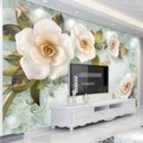 👉 Sofa rose Custom Photo Wallpaper Modern 3D Stereo Floral Murals Living Room TV Home Decor Flowers Wall Cloth Papel De Parede