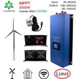 👉 Inverter 2000W MPPT Wind Power Grid Tie Pure Sine Wave With Limiter Sensor Dump Load 45-90VAC 230V For turbine Generator