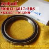 👉 Bearing ZOKOL 6817-2RS 6817 2RS 1000817 (61817) Deep Groove ball 85*110*13mm