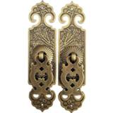 👉 Wardrobe Tiazza 2Pcs Vintage Style Embossing Pattern Pulls Handle Bookcase Drawer Window Pure Copper Double Door