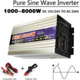 👉 Inverter Pure Sine Wave DC12V 24V to AC220V 3000W 2200W 1600W solar power Converter For Car Voltage transforme