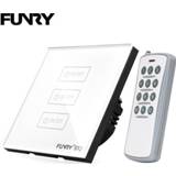 👉 Switch FUNRY EU Standard Smart Touch RF433 Remote Control Wall 3 Gang 1 Way Wireless Light for Home AC170V-240V