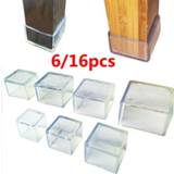 👉 Cover protector transparent silicone Furniture Leg Caps Feet Pads Table Chair Floor Cap legs