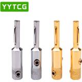 👉 Luidspreker YYTCG 2pairs/4pcs Banana Plug Connector Corrosion-Resistant for Audio Video Amplifier Speaker Cable Jack