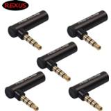 👉 Earphone 5 Pcs 90 Degree Right Angled 3.5mm Male To Female Audio Converter Adapter Connector L Type Stereo Microphone Plug