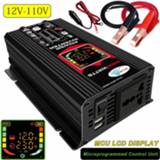 👉 Inverter 6000W Car Power Solar Panel Battery Modified Sine Wave LCD Display Cooling Fan Dual USB Ports 110V/220V