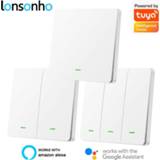 👉 Switch Lonsonho Tuya WiFi Smart EU 220V With/ No Neutral Push Button Light Switches Multi Control Association Alexa Google Home