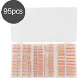 👉 F-connector oranje Wire Connector 30/25/20/95 PCS Mini Quick Universal Compact terminal Block Plug-in Electrical Connectors Orange